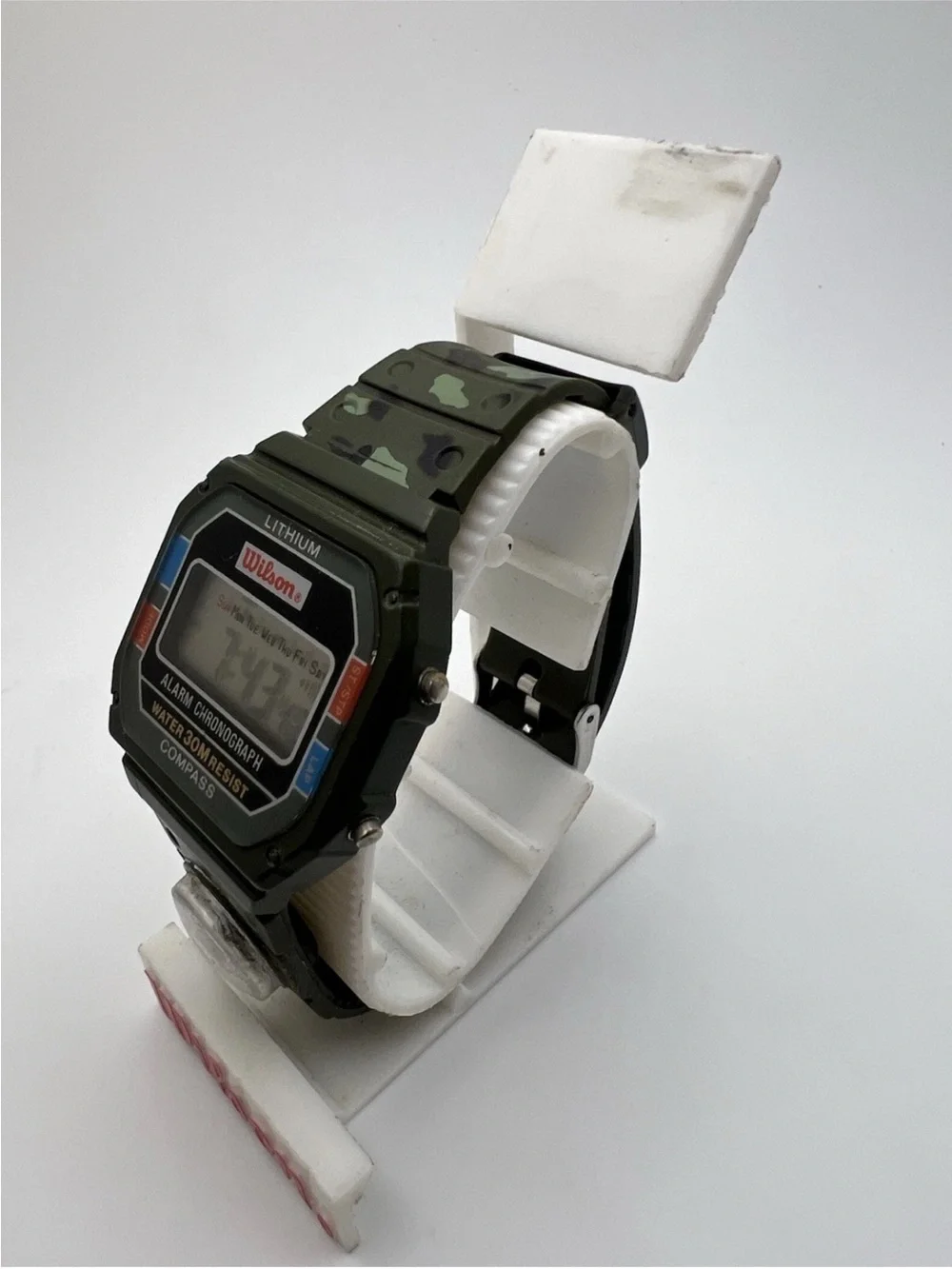 Wilson Digital Sport Watch in Green Camo with Black Dial Accents